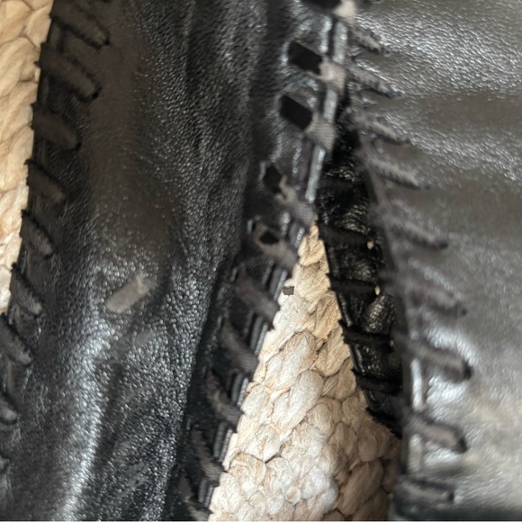 RARE Bebe Women's Genuine Leather Jacket Blazer Button Front Jacket with belt - Picture 17 of 17